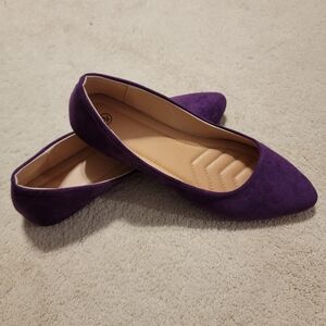 Purple Suede Women's Flats